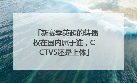 新赛季英超的转播权在国内属于谁，CCTV5还是上体