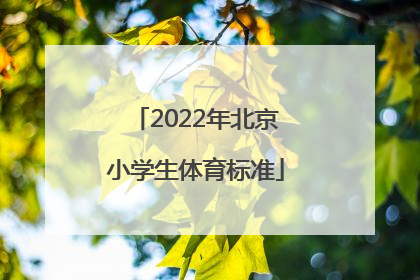 「2022年北京小学生体育标准」北京放寒假时间2022年小学生