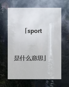 sport是什么意思